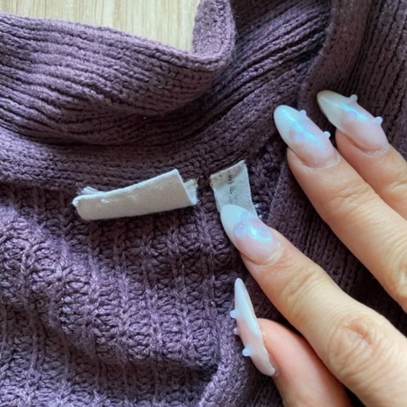 Purple Knit Cardigan - Picture 4 of 7